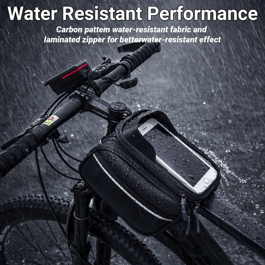 Fahrradtasche Rahmen Wasserdicht, Fahrrad Rahmentasche Kompatibel mit iPhone und Samsung bis 7 Zoll,