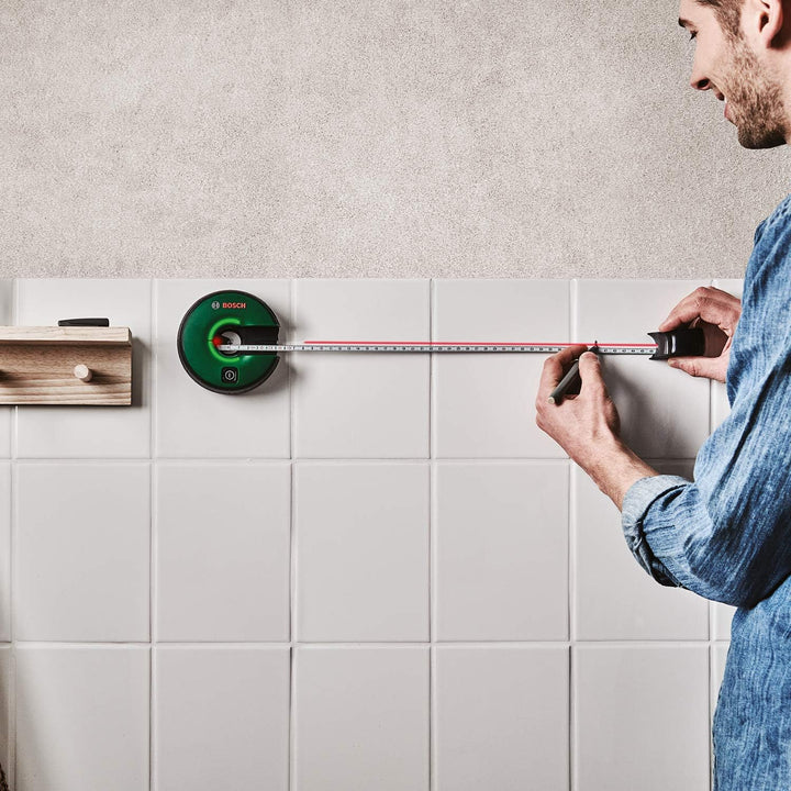 Bosch 2-in-1 Linienlaser Atino mit integriertem Massband (horizontales oder vertikales Ausrichten da