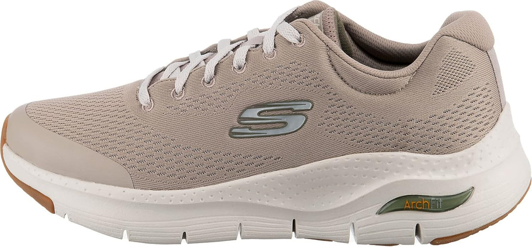 Skechers Arch Fit Herren Turnschuhe 40 EU Taupe Textile Synthetic Trim, 40 EU Taupe Textile Syntheti