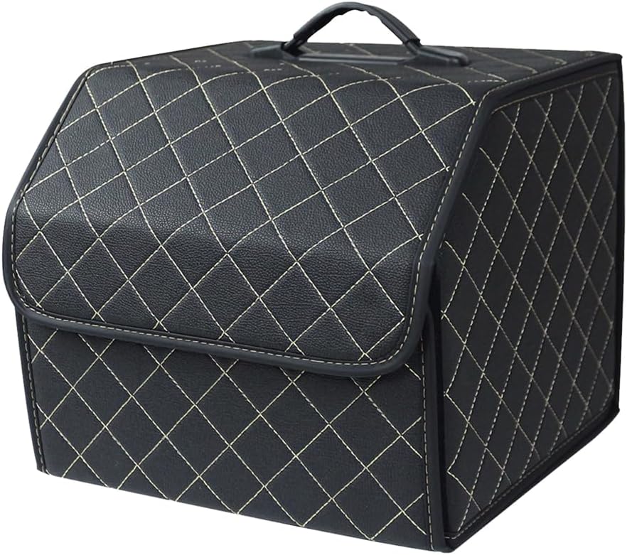 Ergocar Kofferraum Organizer Luxus-PU-Leder Aufbewahrungstasche Organizer Wasserdicht Faltbar Koffer