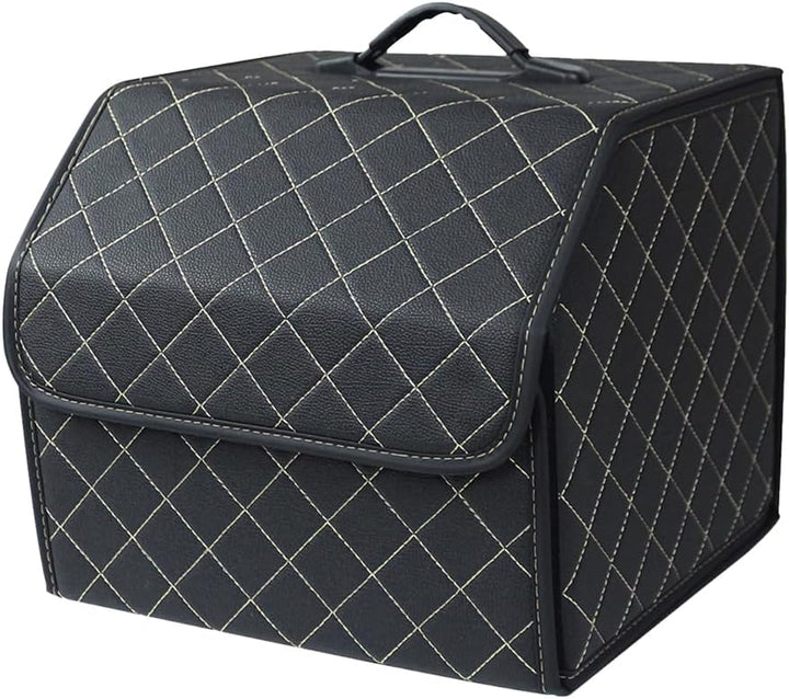 Ergocar Kofferraum Organizer Luxus-PU-Leder Aufbewahrungstasche Organizer Wasserdicht Faltbar Koffer