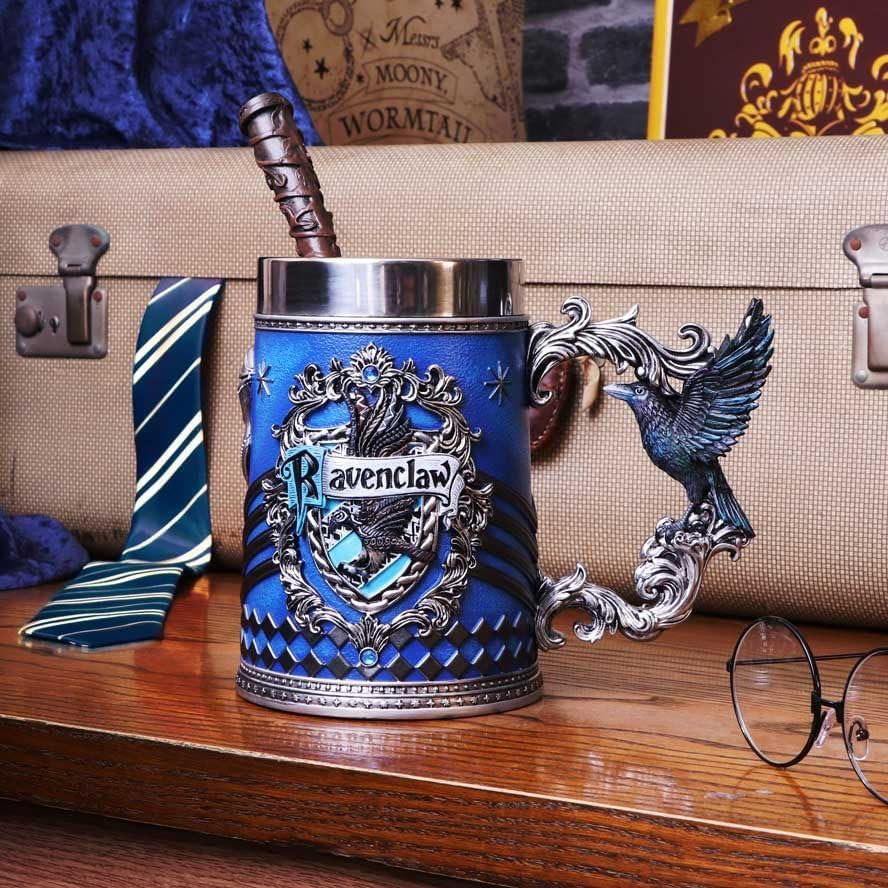 Nemesis Now Harry Potter Ravenclaw Hogwarts House Collectable Tankard, Kunstharz, Blau, Silber, 1.25