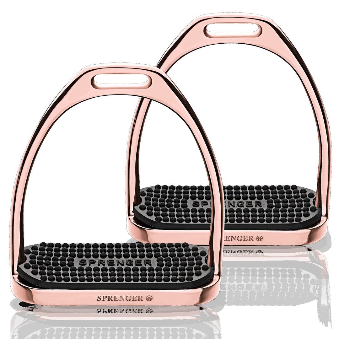 SPRENGER Fillis Steigbügel für Kinder I 110 mm Trittweite I Kindersteigbügel mit schwarzer Einlage I