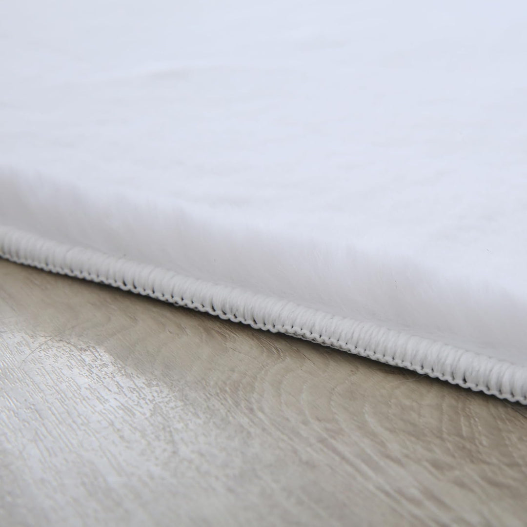 Weicher Hochflor Teppich Wohnzimmer Waschbarer Teppich im modernen Stil Unicolor & Einfarbig Läufer