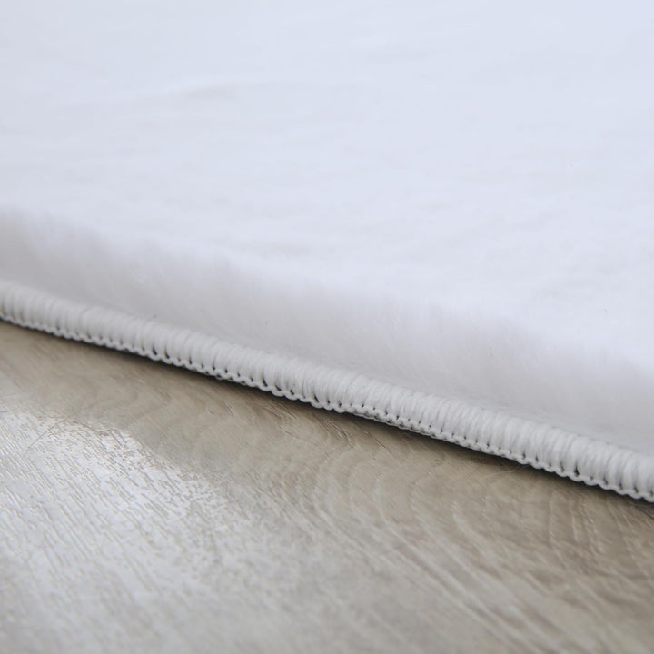 Weicher Hochflor Teppich Wohnzimmer Waschbarer Teppich im modernen Stil Unicolor & Einfarbig Läufer