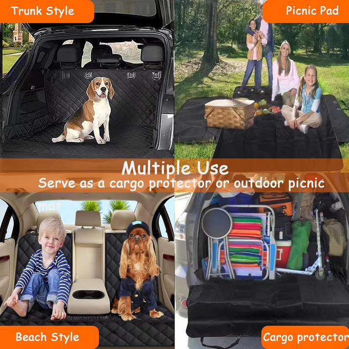 Yixinly Hundedecke Auto Rückbank 4-in-1, Haltbare Autoschondecke Hund Rücksitz 100% Wasserdicht Krat