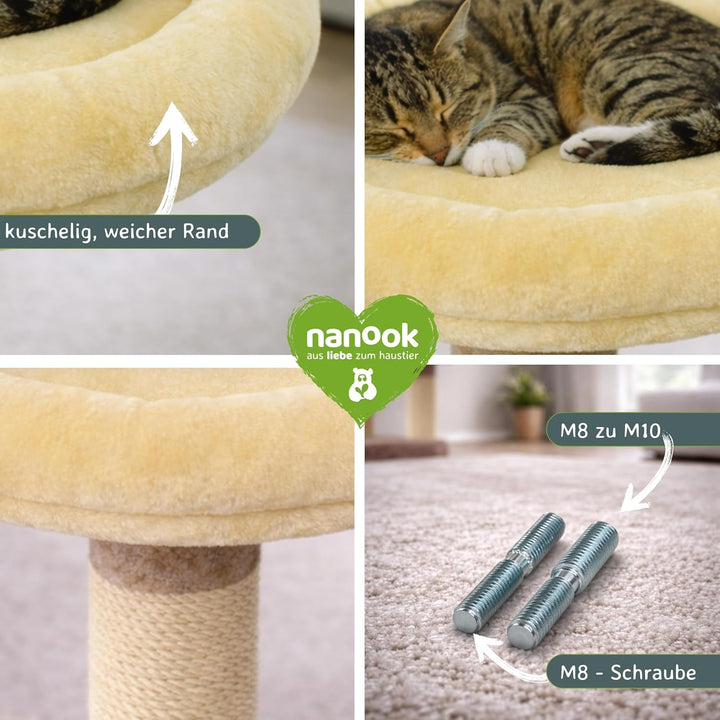 nanook - Liegeplatz, Liegemulde XL - Liegefläche Ø 53 cm - für grosse Katzen geeignet - für M8 M10 K