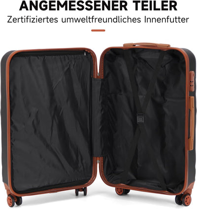 HOMELUX Kofferset 3 Teilig Hartschale Reisekoffer ABS Leicht Trolley Rollkoffer Hartschalenkoffer Se