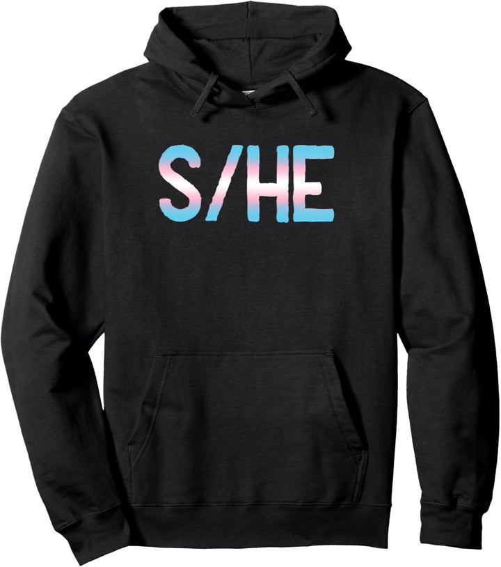 S/HE - Transsexuell Transgender CSD Trans Pullover Hoodie