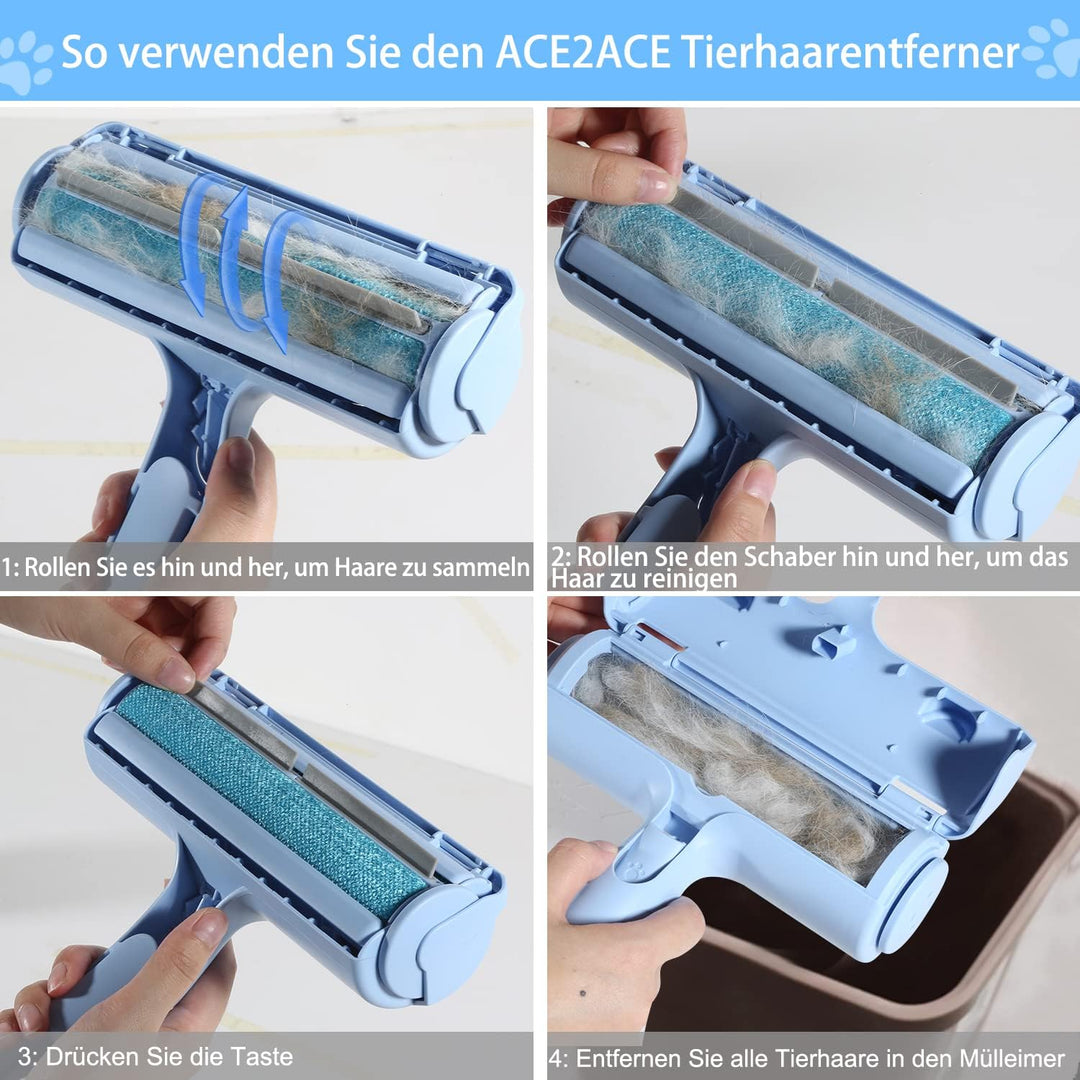 Tierhaarentferner, Fusselrolle, Fusselbürste für Tierhaar, Fusselroller für Hundehaare und Katzenhaa