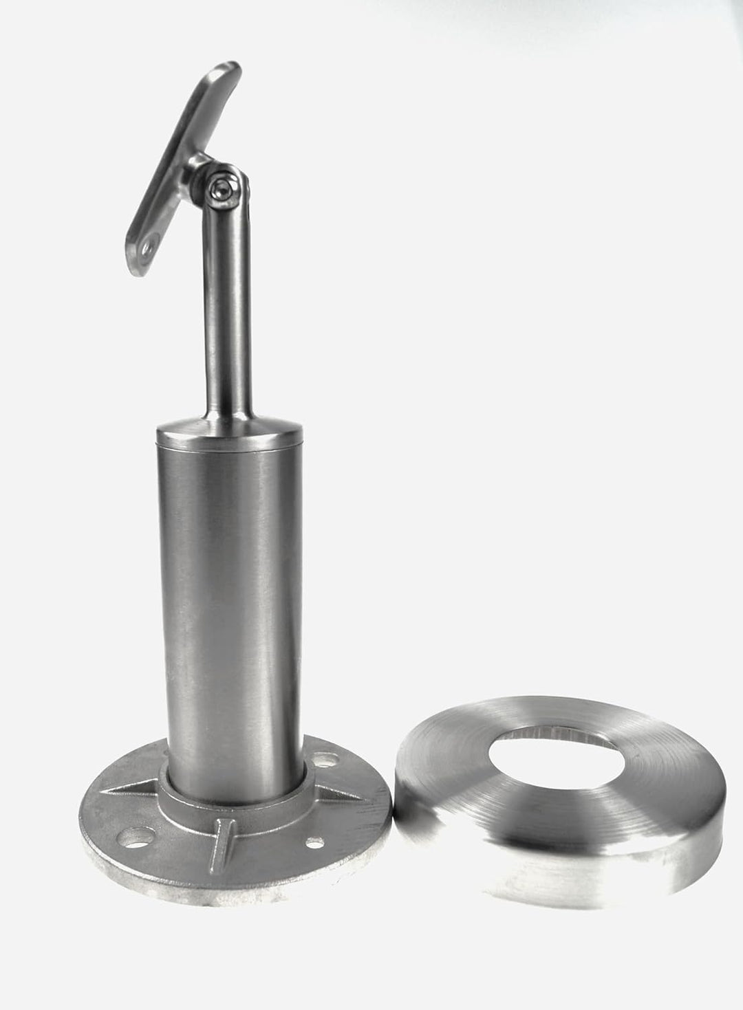 Sellon24® Edelstahl Pfosten 200 mm 42,4 rund Brüstungserhöhung Mauer Geländer Handlauf V2A Balkon Tr