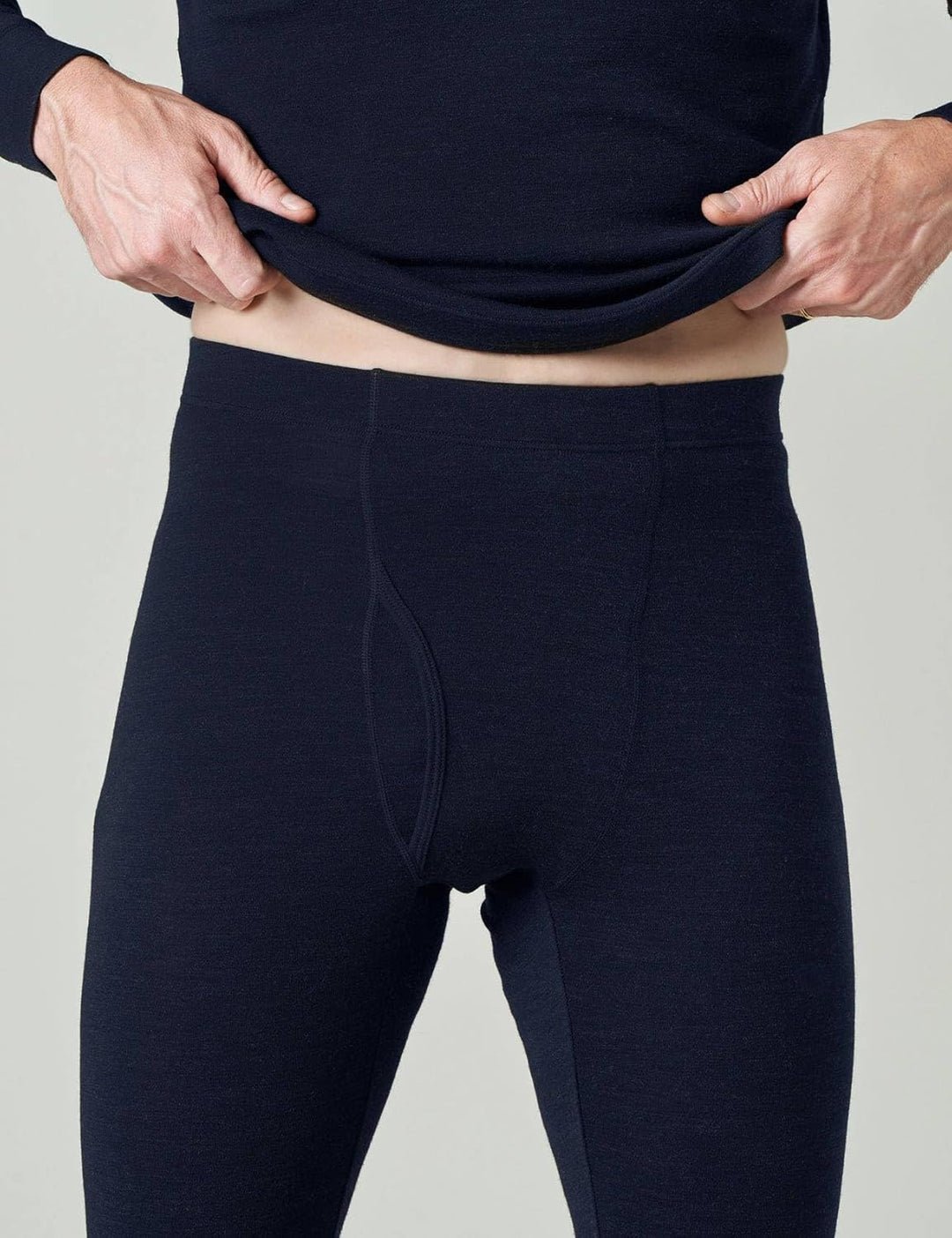LAPASA Herren 100% Merinowolle Thermounterwäsche Set, Premium Merino Wolle Unterhemd & Unterhosen, T