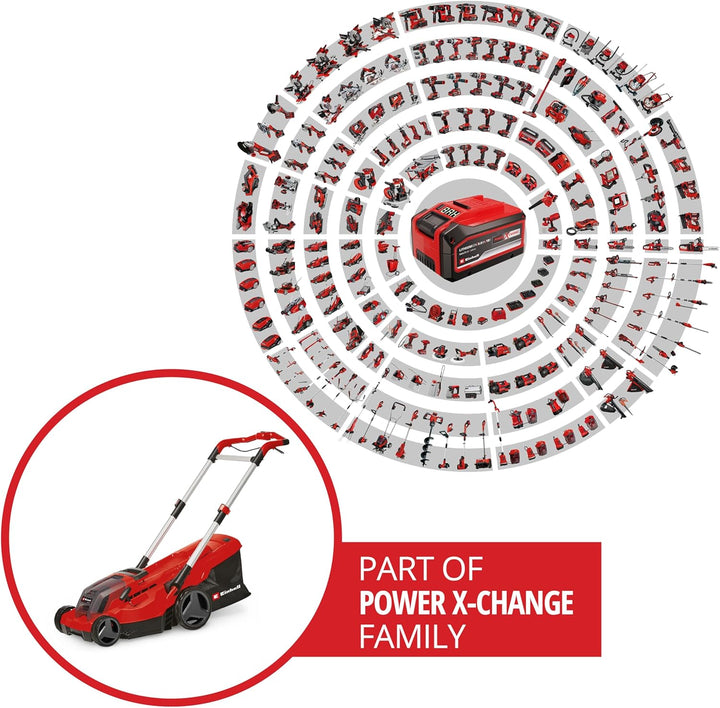 Einhell Akku-Rasenmäher GP-CM 36/450 Kit Power X-Change (36 V, 38 cm Schnittbreite, 450 m², Brushles