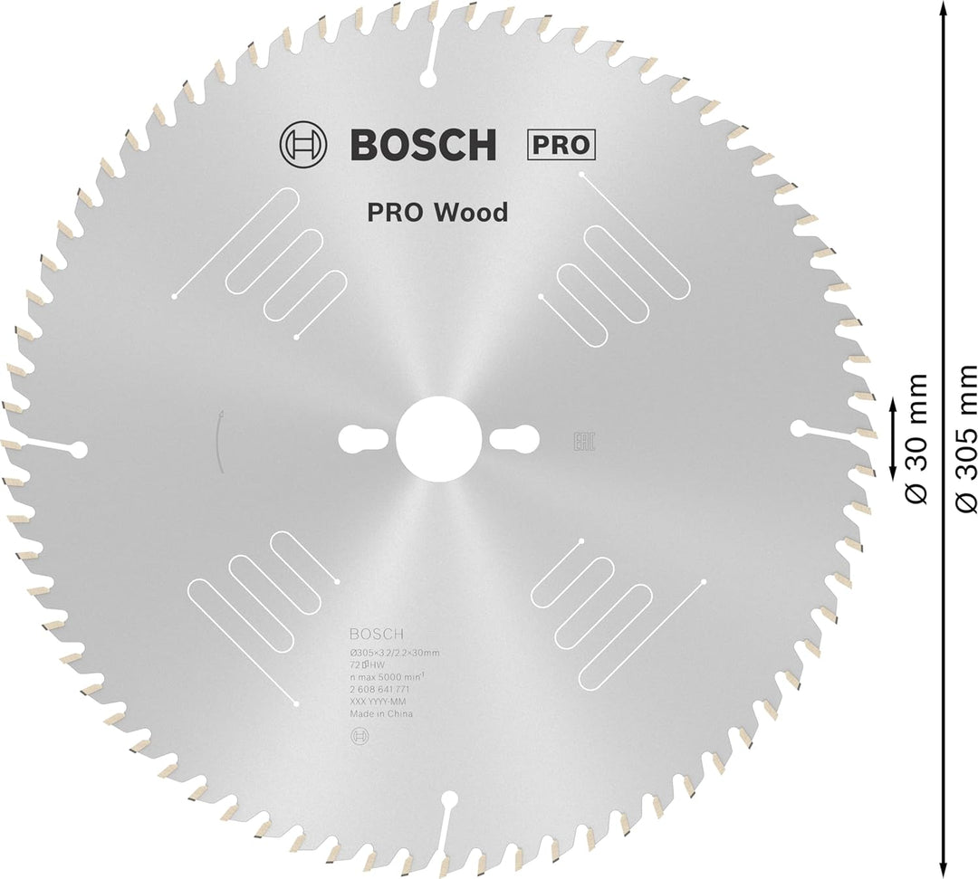 Bosch Accessories Professional Kreissägeblatt (für Holz, AussenØ: 305 mm, Bohrung: 30 mm, Zubehör fü