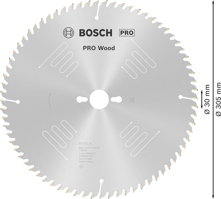 Bosch Accessories Professional Kreissägeblatt (für Holz, AussenØ: 305 mm, Bohrung: 30 mm, Zubehör fü