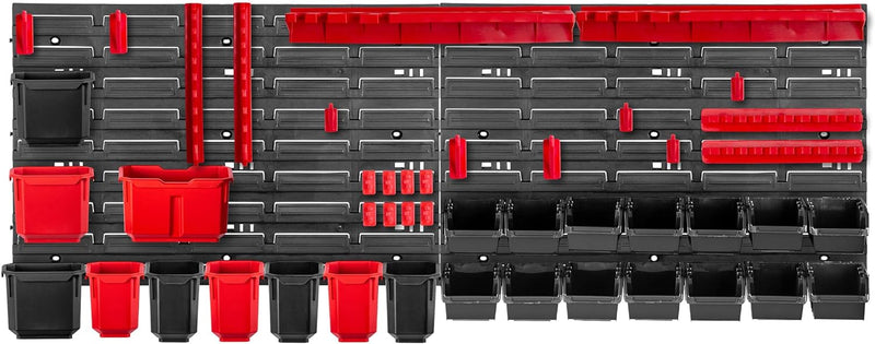 KADAX Werkstattregal, 116x39cm Werkzeugwandregal aus robustem Kunststoff, UV-Resistentes Lagersystem