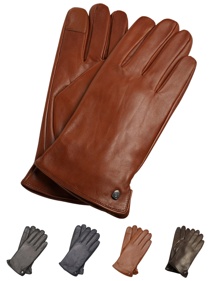 AKAROA ESTD 2019 Lederhandschuhe Herren TIM, Touchscreen Funktion, italienisches Leder, recyceltes S