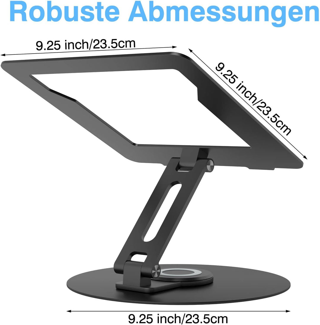 Epherie Laptop Ständer mit 360° drehbarem rundem Basis, Höhenverstellbarer ergonomischer Laptopständ