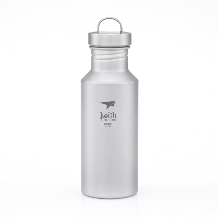 Keith Titanium Wasserflasche für Outdoor Camping Titan Sport Wasserkocher 550ml, 550ml