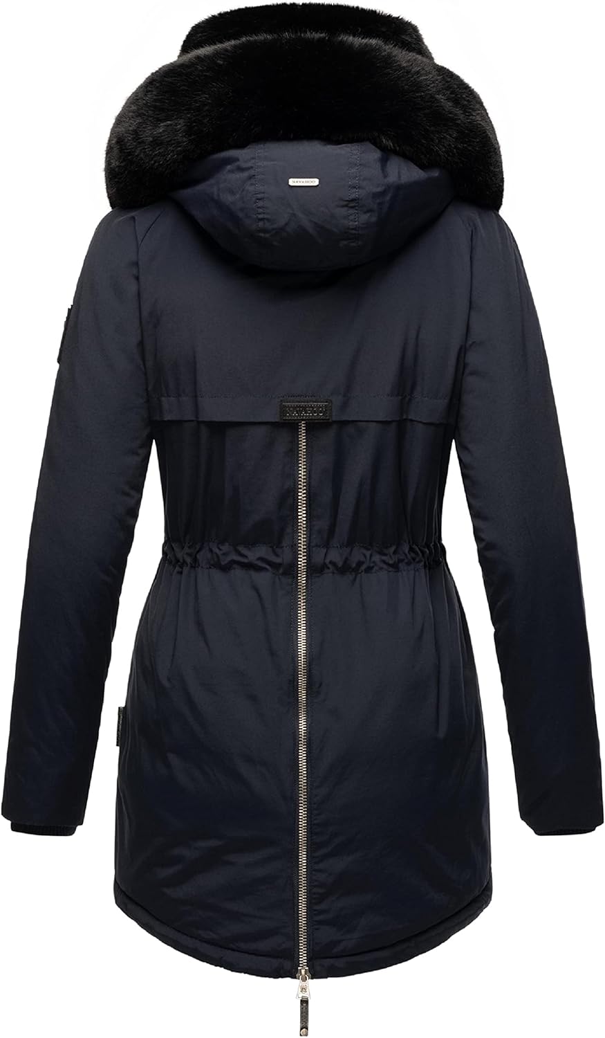 Navahoo Damen Warmer Winterparka mit doppelter Kunstpelz-Kapuze Sweety Deluxe XS-XXL S Blau, S Blau
