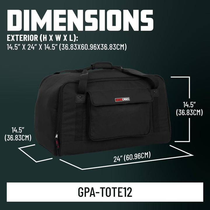 Gator GPA-TOTE12 12-Inch Speaker Tote Bag 12 " Verstärktes Nylon, 12 " Verstärktes Nylon