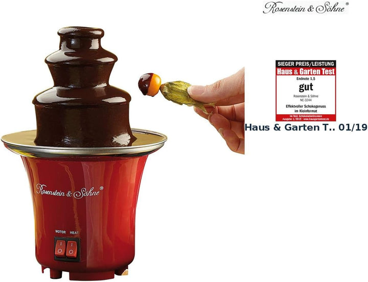 Rosenstein & Söhne Schokobrunnen: Mini-Schokoladen-Brunnen (Schokofondue)