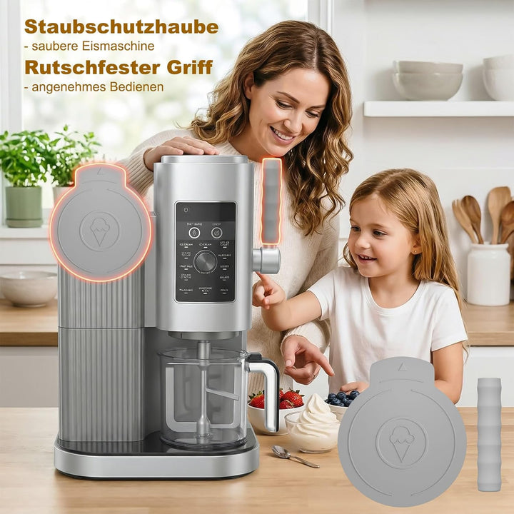 4 Stück Behälter für Ninja CREAMi Swirl, 480ML Eisbehälter für Ninja Eismaschine NC700 & NC701EU Ser