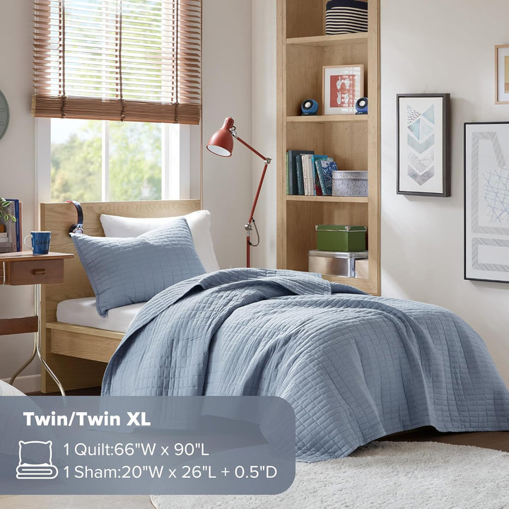 Comfort Spaces Kienna Steppdecken-Set – luxuriöses doppelseitiges Steppdesign Ganzjährig, leicht, Ta