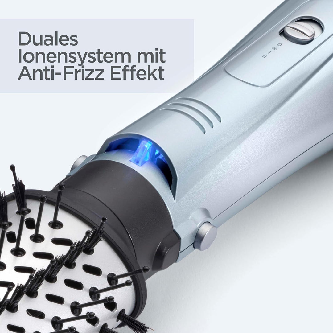 BaByliss Hydro Fusion Smooth & Shape Warmluftbürste mit 4 Aufsätzen zum Föhnen, Glätten, Volumen und