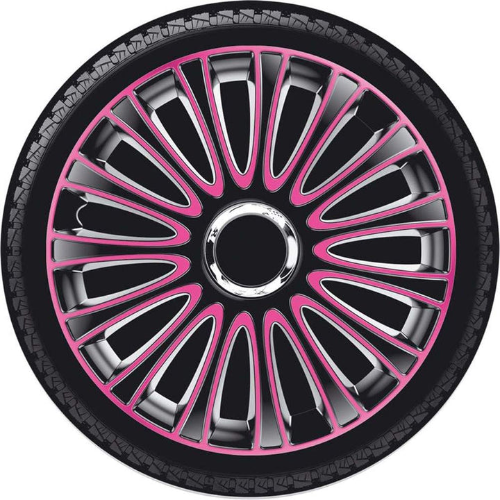 AUTO-STYLE Satz Radzierblenden LeMans 17-Zoll Schwarz/Pink LeMans Schwarz/Pink 17-Zoll, LeMans Schwa