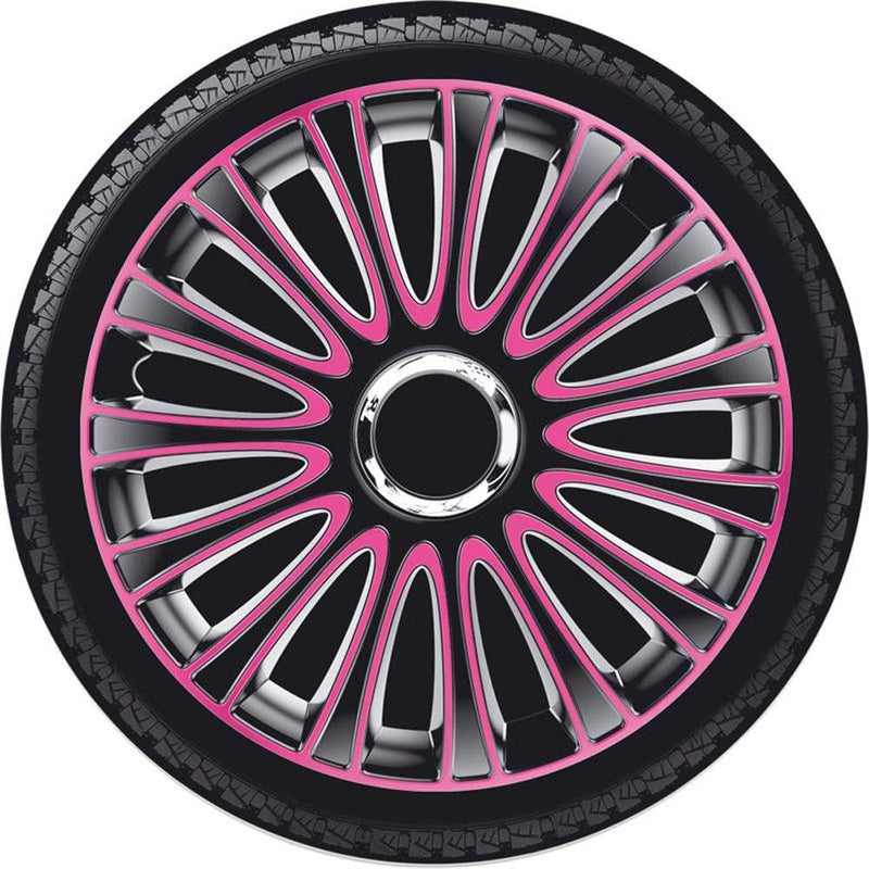 AUTO-STYLE Satz Radzierblenden LeMans 14-Zoll Schwarz/Pink LeMans Schwarz/Pink 14-Zoll, LeMans Schwa