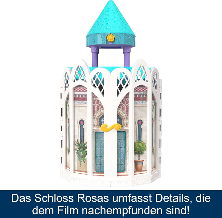 Disneys Wish Rosas Schloss Spielset, Puppenhaus mit 2 beweglichen Minipuppen, Sternenfigur und 20 Zu