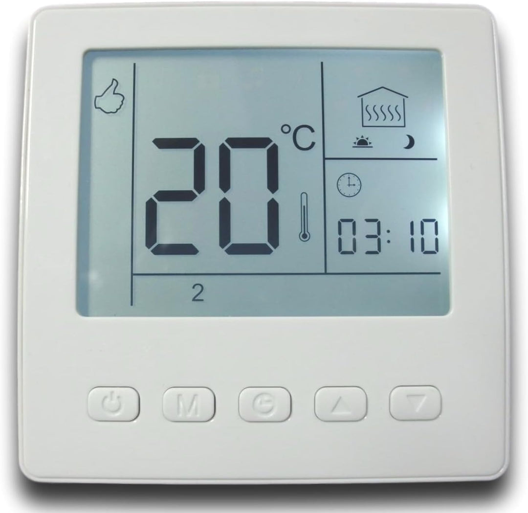 SM-PC®, Digital Raumthermostat Thermostat programmierbar weiss AUFPUTZ #ap857