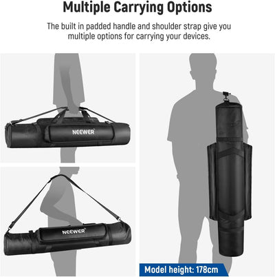 NEEWER 1m Stativ Tragetasche, strapazierfähige, wasserdichte Nylontasche mit Griffen und Schultergur