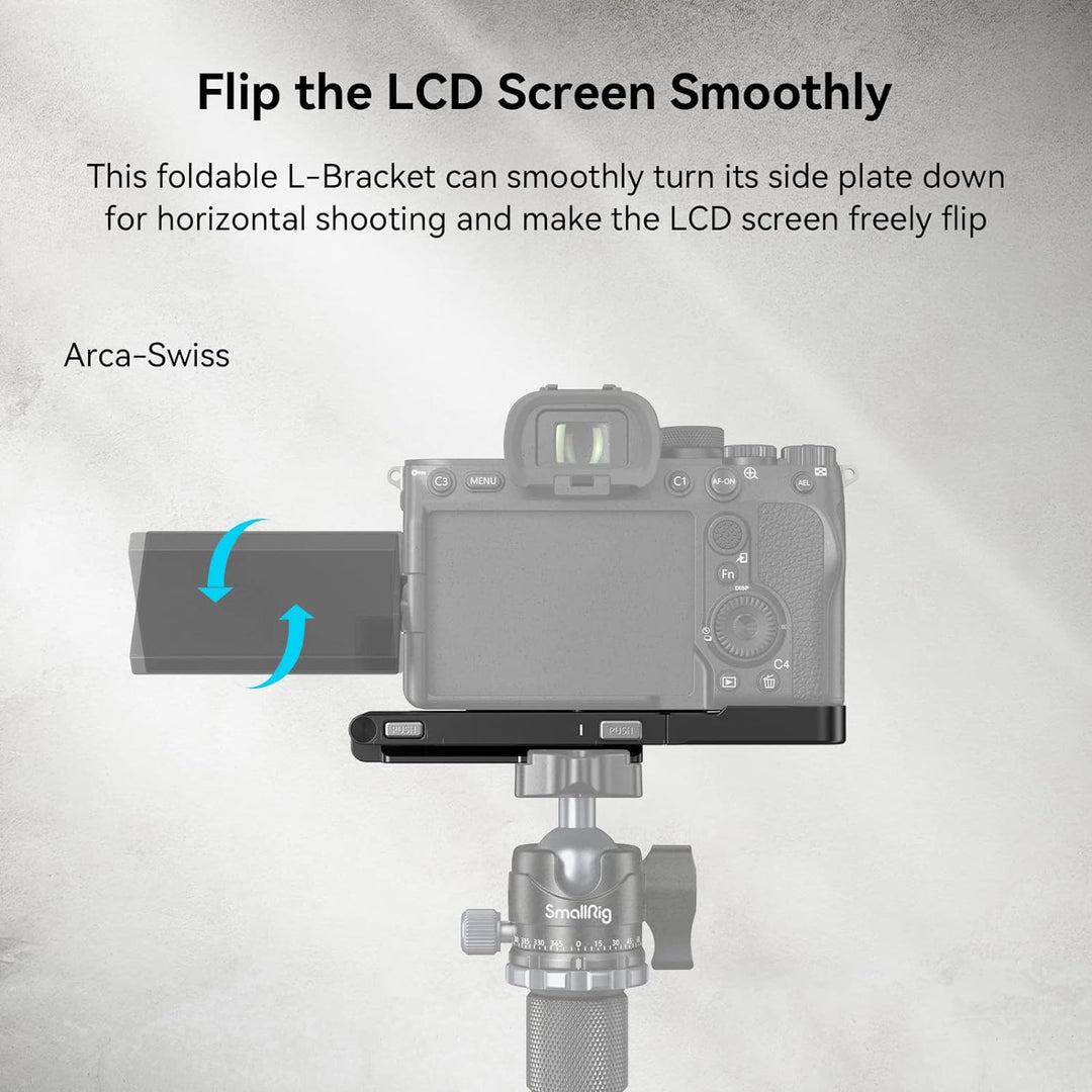 SMALLRIG Faltbare L-Halterung für Sony A7R V / A7 IV / A7S III, L-Bracket Faltbare Seitenplatte für