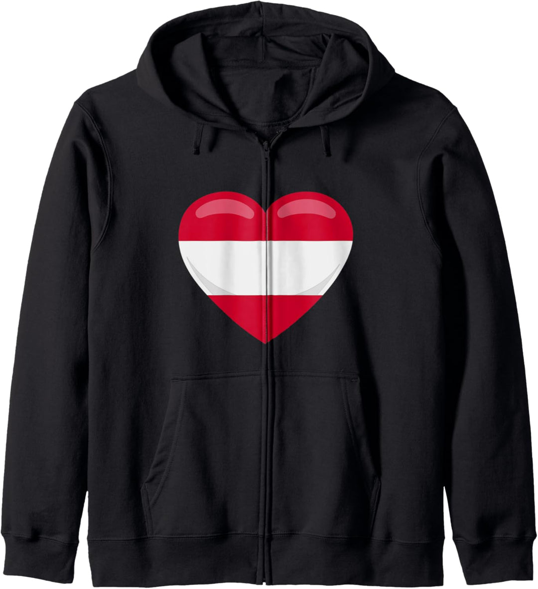 Österreich Austria Flagge Herz Kapuzenjacke