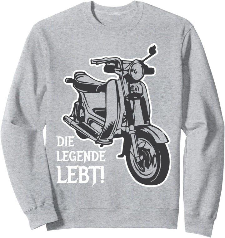 Alte Schule Mopedfahrer Simson Sr50 Sweatshirt