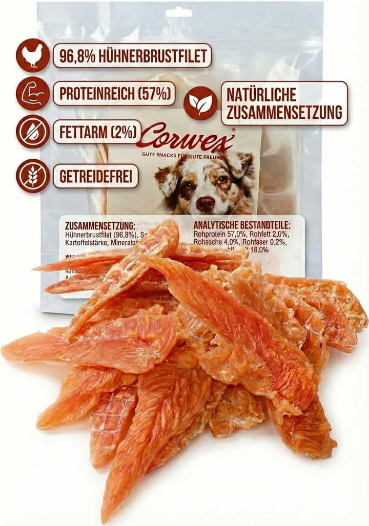 Corwex Hundesnack Hühnerbrustfilet im wiederverschliessbaren Beutel (1 kg) 1 kg (1er Pack), 1 kg (1e