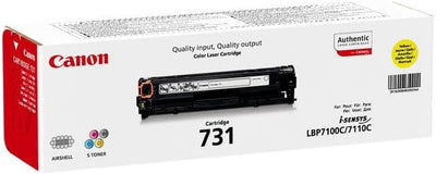 Canon 731 Y original Toner Amarillo für ISensys Laserdrucker, 242X543, Gelb, Standard Gelb Toner Car