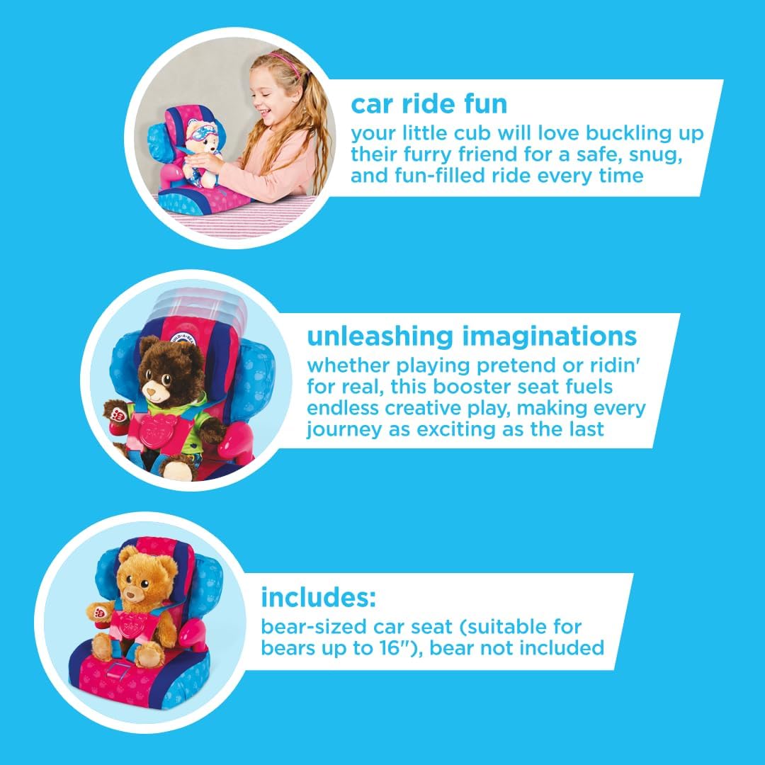 Casdon Build-A-Bear Workshop Furry Friend Toy Car Booster Seat