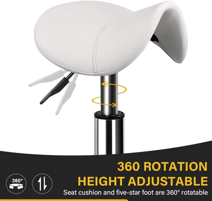 Robuster Rollhocker mit Rädern Hydraulischer Drehgelenk Verstellbarer Rollhocker Ergonomisch Dickes