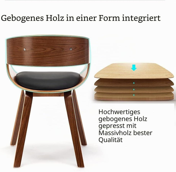 Mignone Esszimmerstühle 2er Set Küchenstühle Stühle im Restaurant Gepolsterte Stühle Hocker mit Mass