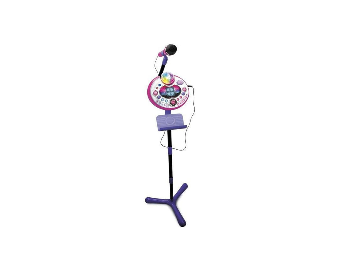 VTech Kidi Superstar LightShow Rosa, Standmikrofon, 8-in-1, Karaoke-Mikrofon für Kinder mit Discokug