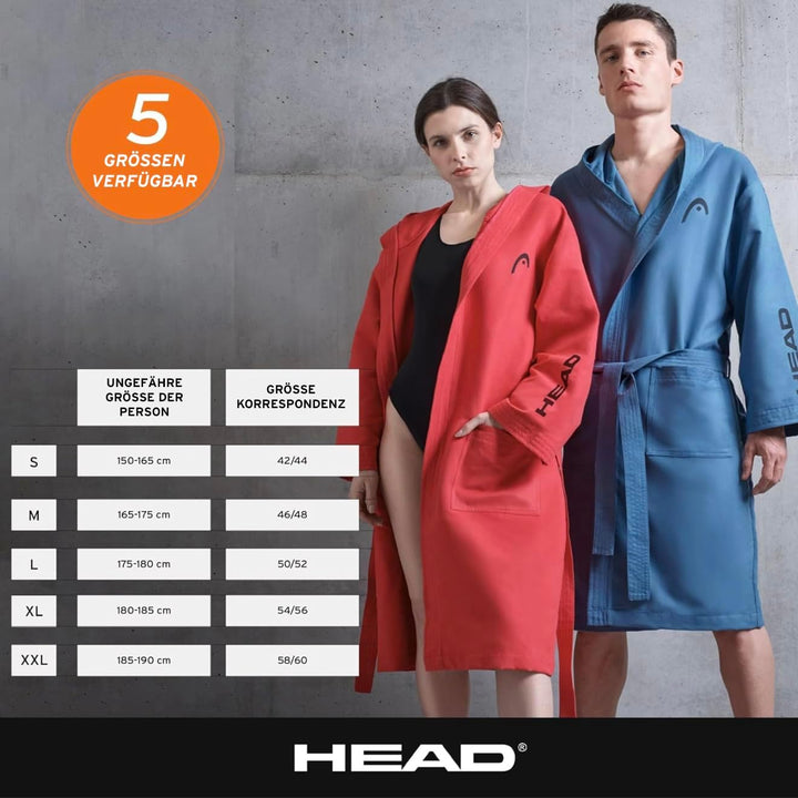 SWEET HOME HEAD Active - Bademantel Damen Flauschig und Bademantel Herren Mikrofaser Night Shade Gre
