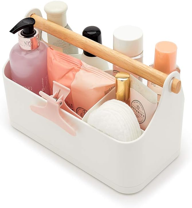 simplywire – Make-up-Organizer – Badezimmer-Caddy – Weiss, Weiss