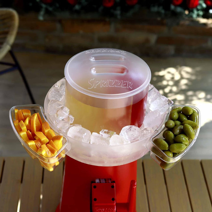 Sprizzer - Set Aperitif 2 Transparente Schalen für Snacks und Lebensmittel, zum Anbringen am Behälte