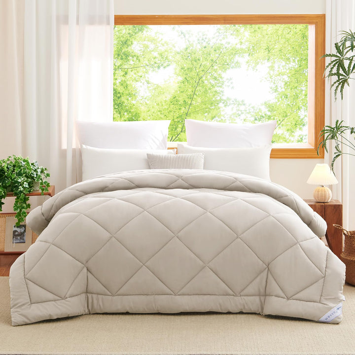 WAVVE Bettdecke 240x220 cm Ganzjahresdecke 4 Jahreszeiten, Steppdecke 300gsm Mikrofaser 220x240, Sup