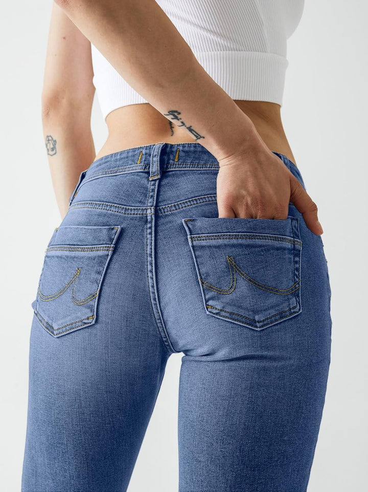 LTB Damen Jeans Vilma Bootcut - Blau - Zayla Wash W26-W34 Baumwolle Stretch 25W / 32L Angellis Wash
