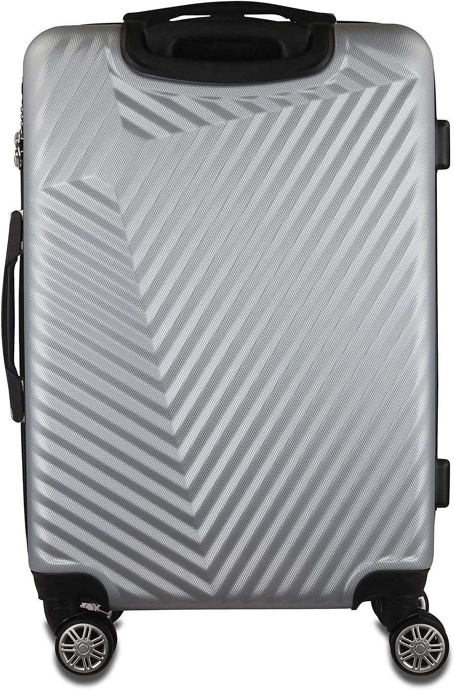 mano Don Carlo 3er-Hartschalen Kofferset (S,M,L) 4 Rollen mit TSA-Zahlenschloss, Silber Set Silber,