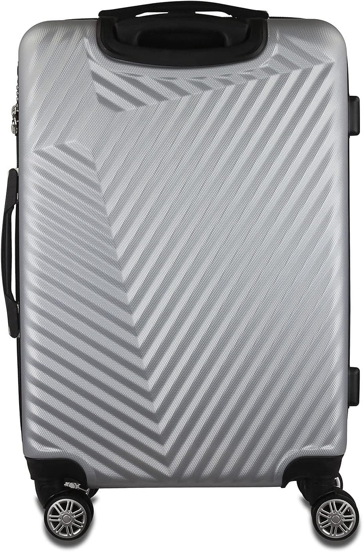 mano Don Carlo 3er-Hartschalen Kofferset (S,M,L) 4 Rollen mit TSA-Zahlenschloss, Silber Set Silber,